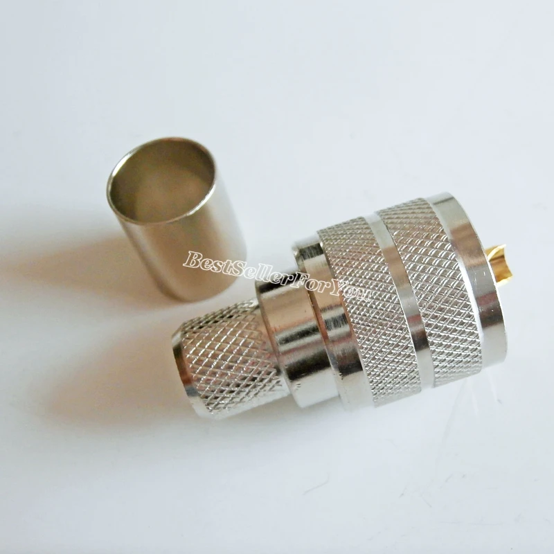 10X UHF мужской PL259PL 259 обжимной RG8 RG213 RG165 LMR400 7D FB коаксиальный кабель