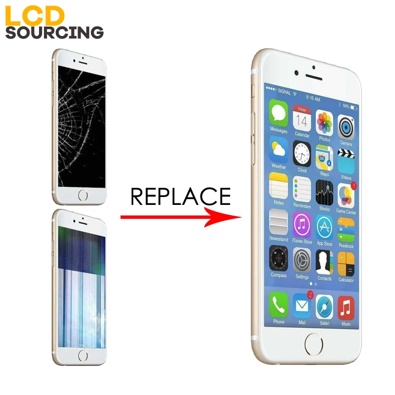 AAA ЖК-дисплей для Apple iPhone 6 6s 6p 6s p ЖК-дисплей с сенсорным экраном дигитайзер сборка для iPhone 6s plus дисплей Замена