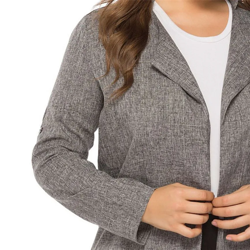 Новинка 2019 женская модная однотонная зимняя повседневная куртка кардиган