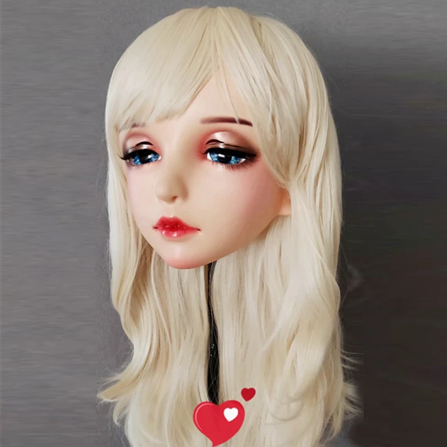 Mo-02) Женская милая девушка Смола половина головы кигуруми BJD глаза кроссдресс в стиле японского аниме маска Лолиты с глазами и париком