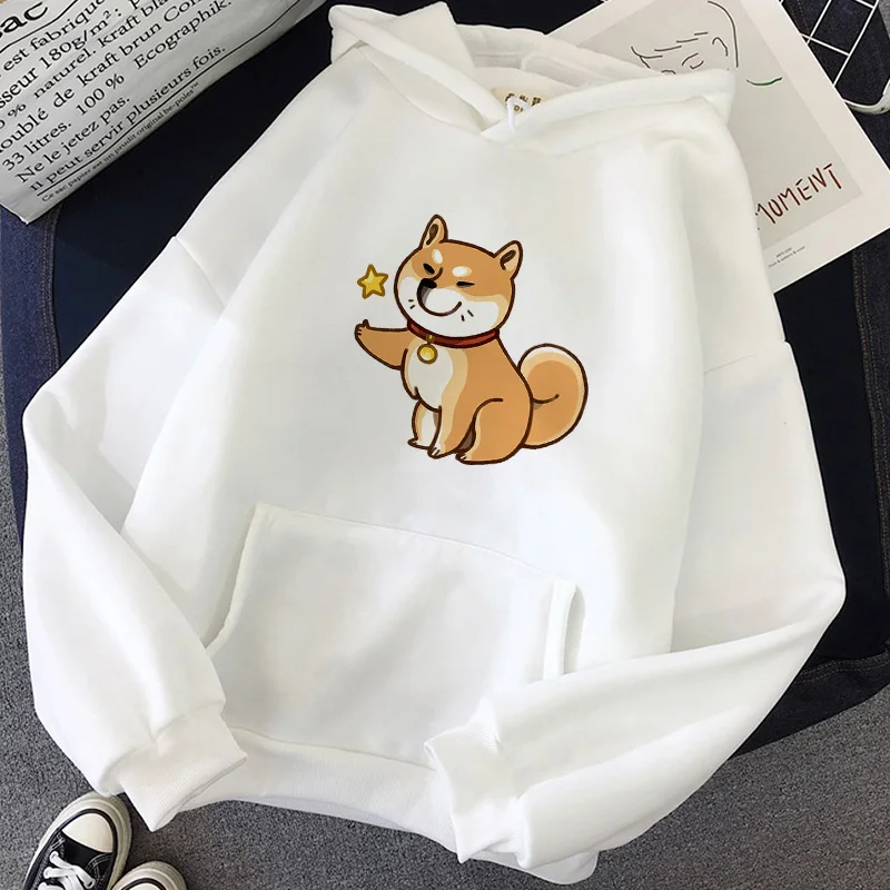 

Harajuku Casual Hoodies Womens Funny Hoodie Ullzang Cute Korean Style Autumn Winter Emoticons Puppy Print Sweatshirt Pullovers