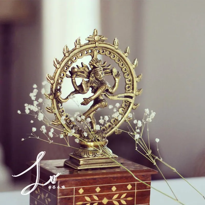 Индийский латунный танцевальный король Shiva три размера|Статуи и скульптуры| |