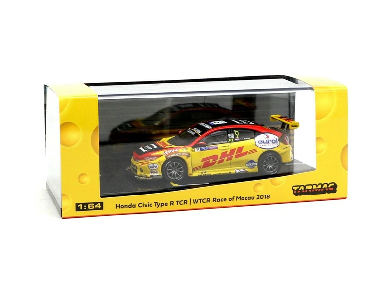 Tarmac работает 1: 64 Honda Civic Тип R TCR WTCR MACAO литой модельный автомобиль