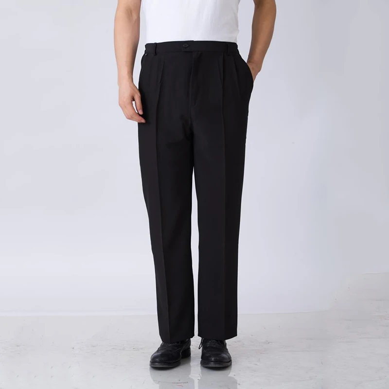 Высококачественные рабочие брюки шеф повара с эластичным поясом черная одежда