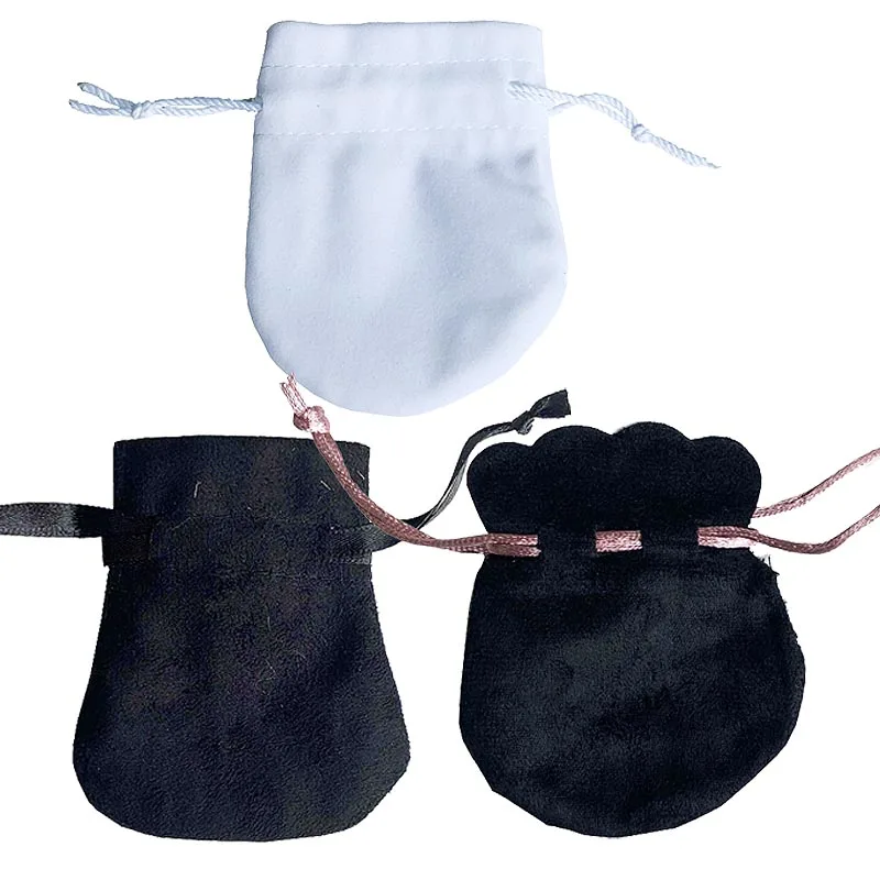 

Фланелевая двухслойная сумка с бусинами для европейского браслета, украшение для женщин, черная внешняя упаковка, белый и розовый цвета с л...