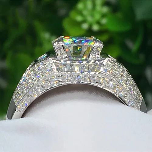 Мужское кольцо с бриллиантом Anillo Esmaltado Золотое из серебра 925 пробы 3 каратами 14 к