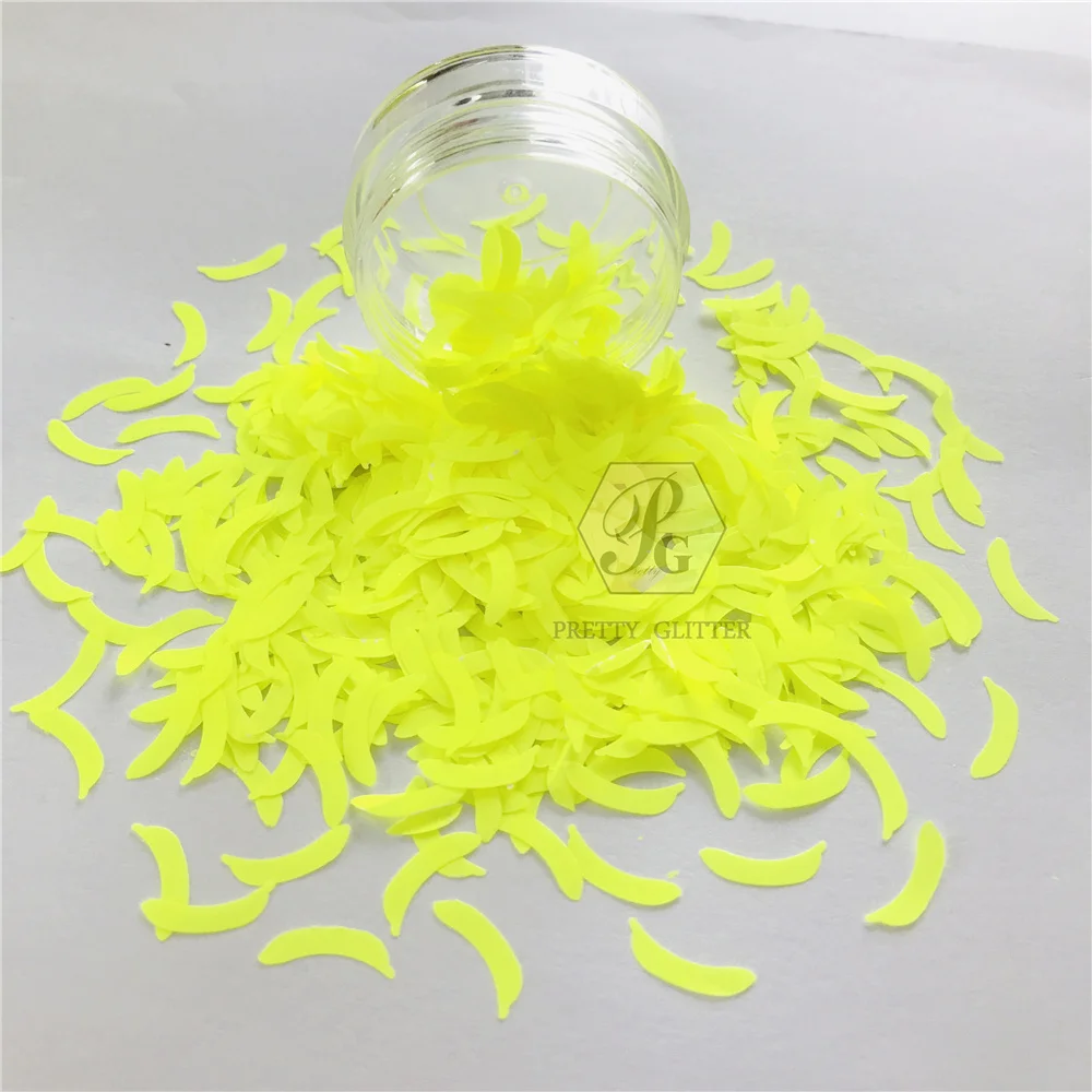 

PrettyG 10g-200g Banana Shape Rainbow Neon Holographic Glitter for Resin DIY Making Art Craft Nail Makeup Decoration Accessories