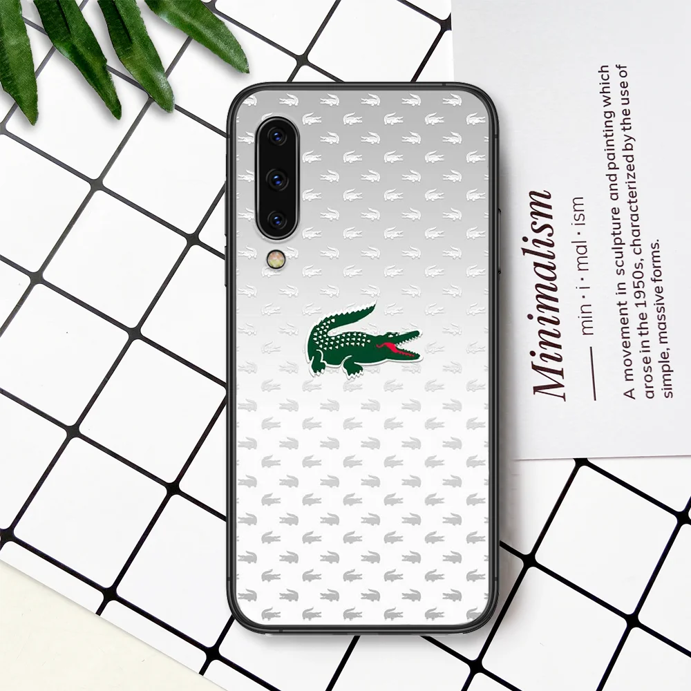 

French Luxury Brand LACOETE Phone Case For Samsung Galaxy A 3 5 7 8 10 20 20E 21S 30 30S 40 50 51 70 71 black Prime Silicone