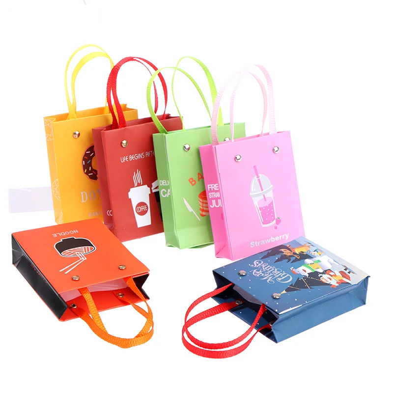 

1Pc Handmade 1:12 Dollhouse Miniature Mini DIY Fashion Handbag Model Doll Shopping Bag Accessories