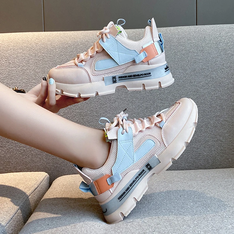 Xiaying Smile NEW Autumn basic style women Running shoes lace up sport shoes outdoor jogging walking shoes comfortable sneakers