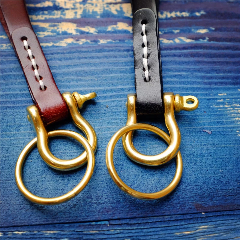 Ручная работа ремешок из коровьей кожи металлическая латунная подкова пряжка