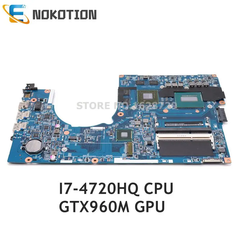 

NOKOTION Laptop Motherboard For Acer aspire VN7-791 VN7-791G 448.02G07.001M NBMUT11002 SR1Q8 I7-4720HQ CPU GTX960M GPU