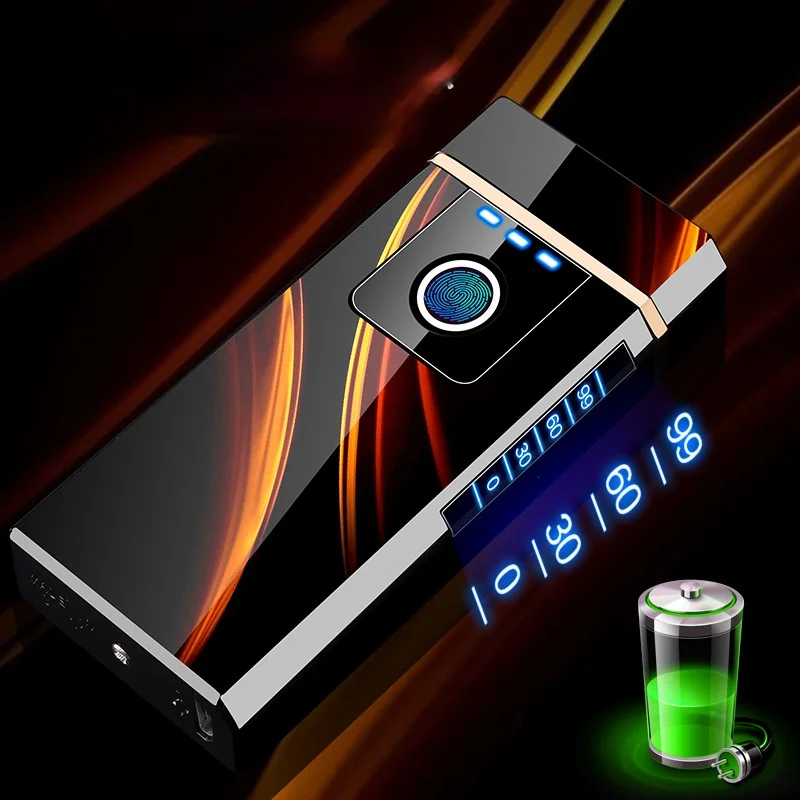 

High Firepower True Fingerprint Induction Charging Lighter USB Charging Gift Lighter Gadget for Men Smoking Accessories for Weed