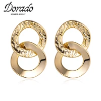 dorado 2021 irregular double round pendant earrings for women female punk circle party fashion jewelry brincos statement ethnic