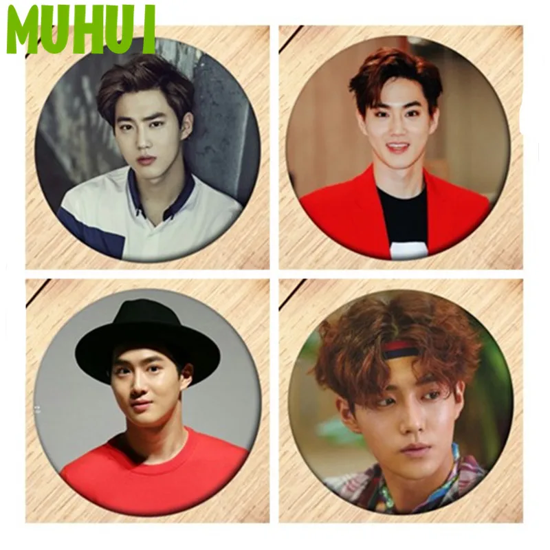 

Free Shipping Kpop EXO SUHO Brooch Pin Girls Badges For Clothes Backpack Decoration Jewelry B187