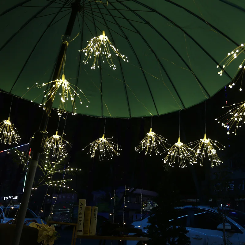 

120/150/180/200Leds Twinkle Starburst Firework String Lights for Holiday Festival Christmas Outdoor Indoor Decoration Lights