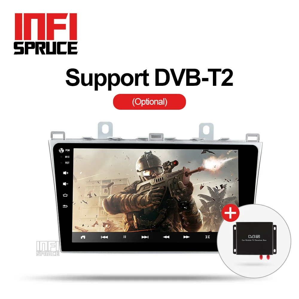 Автомобильный dvd проигрыватель Infispruce Android 9.0 для Mazda 6 с восьмиядерным процессором
