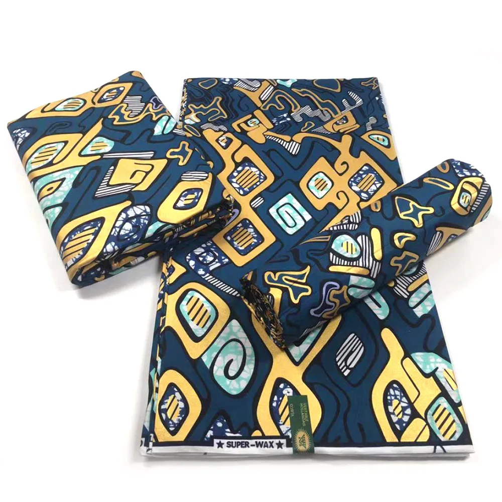 

African Veritable Wax Guaranteed Real Pagne fabric 6yard/lot Soft High Quality African Fabric Print ankara Veritable Wax