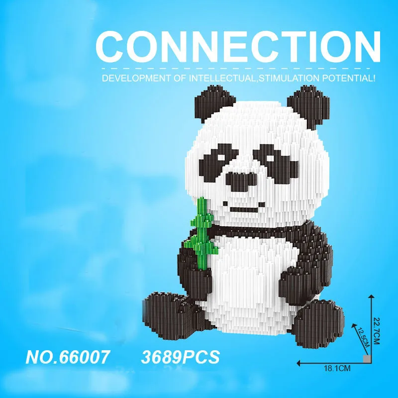 Мини Кирпич Моделирование Милая панда блок 3D DIY строительные игрушки для детей 3689