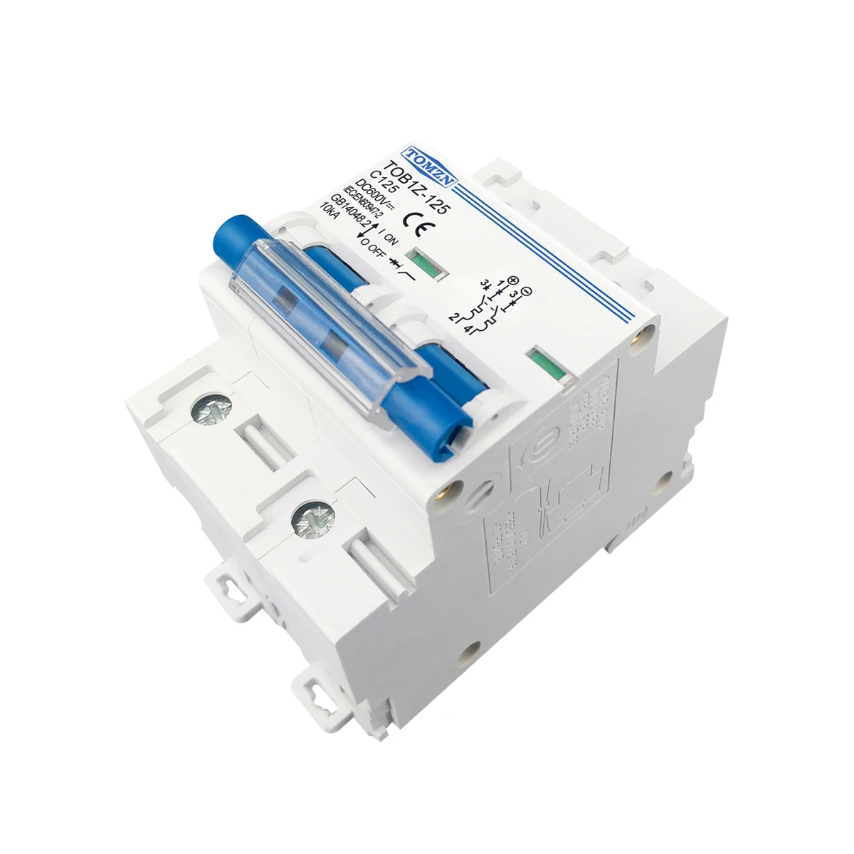 2P 100A 80A 125A DC MCB 600V автоматический выключатель для PV системы главный аккумуляторной