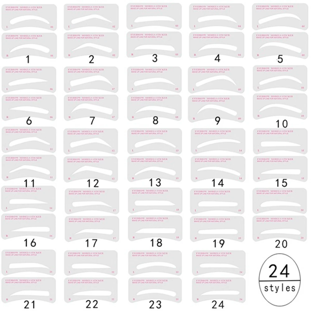 

12 Pairs Disposable Non-Woven Cloth Eyebrow Stencil Stickers Grooming Shaper Template Professional Eyebrow Beauty Makeup Tools