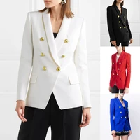 2021 autumn and winter new autumn and winter new solid color buttons fashion small suit jacket womens clothing