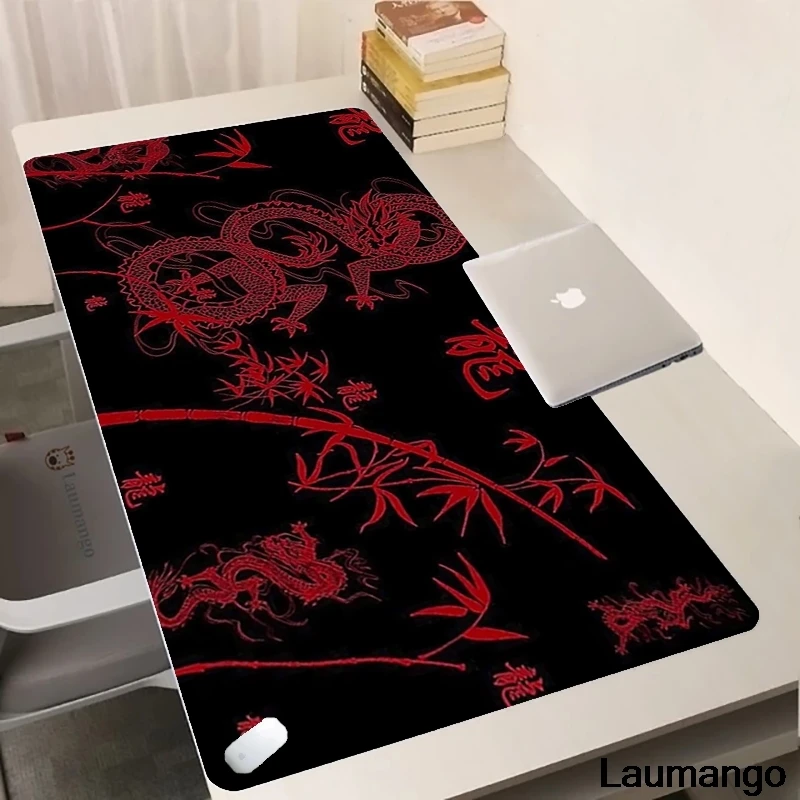 

Elements of Chinese Style Mouse Pad tapis de souris Non-Slip Table Keyboard Desk Mat Gamer PC Rubber Carpet Red Dragon Mousepad