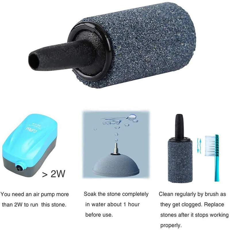 10 шт. аквариум цилиндр Форма воздуха Камень минеральный пузырей для аквариума