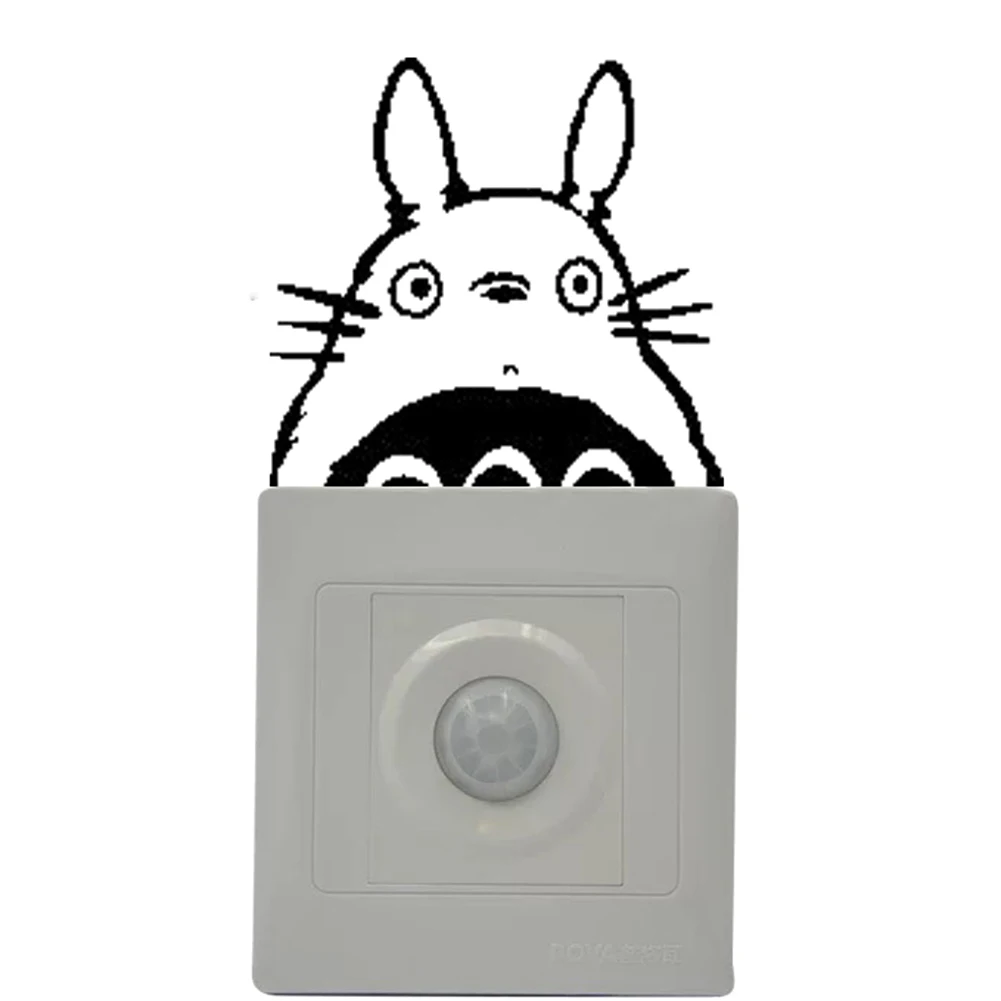 Новое поступление виниловый переключатель Totoro серии наклейки на стену в виде