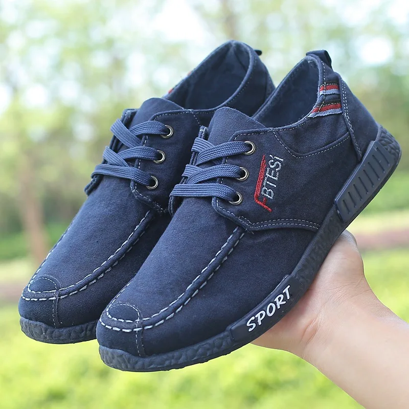 Тканевая парусиновая обувь в стиле Старый Пекин Мужская Осенняя модная для папы