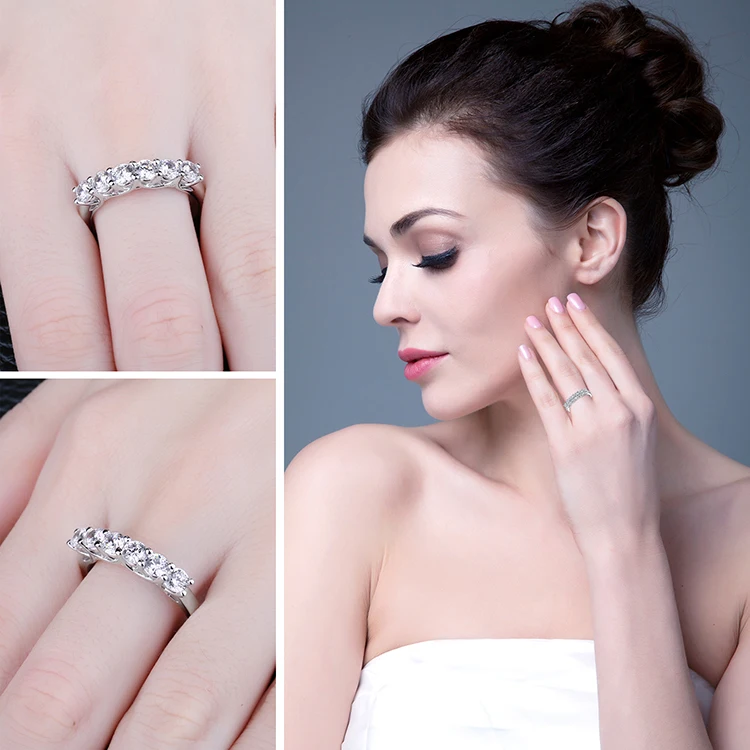 Jewelrypalace Свадебные 1ct Кубического Циркония Обручальное кольцо стерлингового серебра 925 новые свадебные модные Для женщин ювелирных камней Новинка