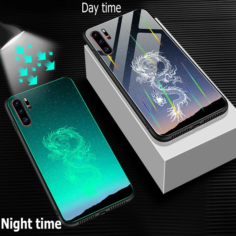 Чехол для huawei P30 Lite P20 Pro Чехол из закаленного стекла ударопрочная световая крышка для huawei P30 Lite Nova 4e Nova 5 Pro 5i чехол
