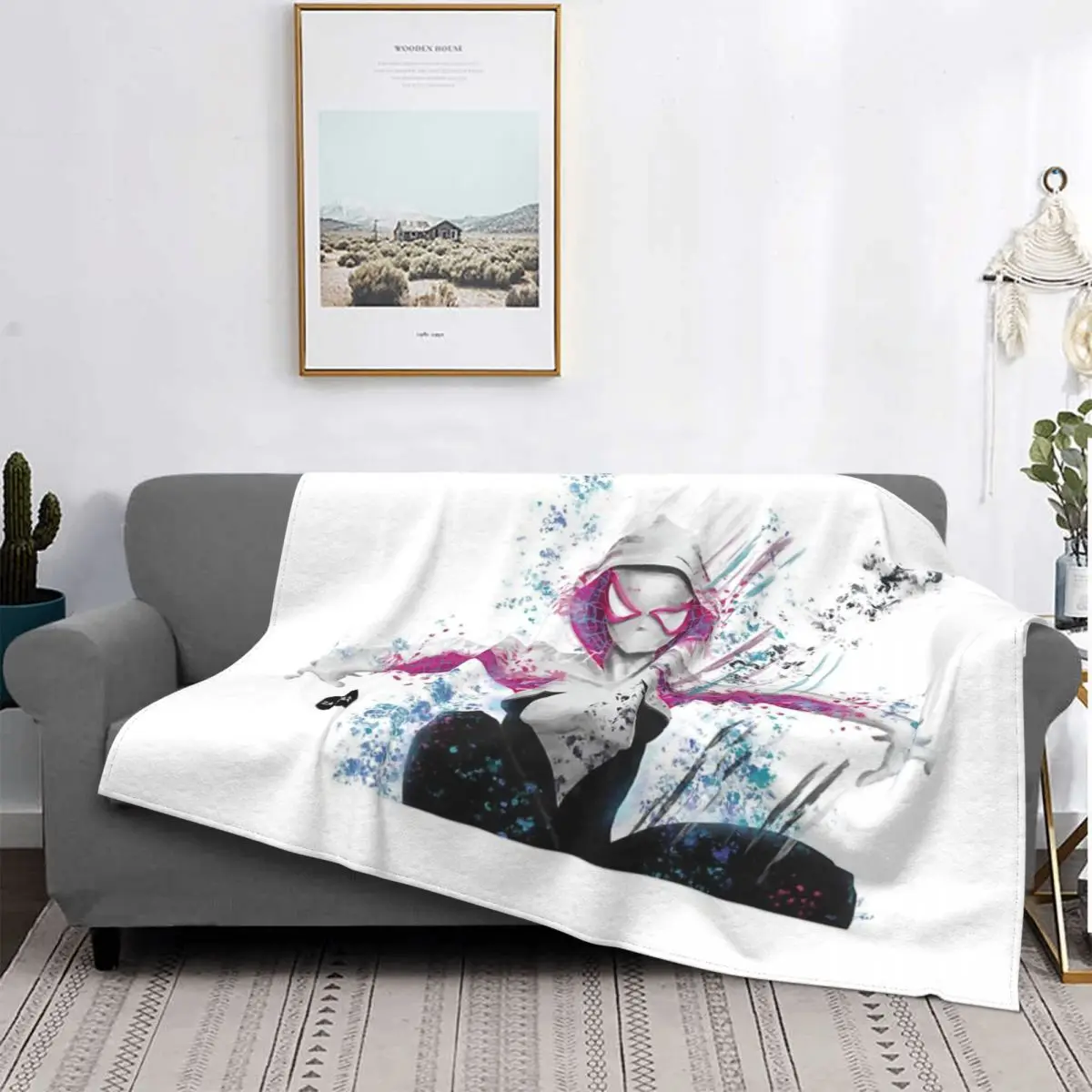 

Katarina-colcha a cuadros para cama, manta Kawaii a cuadros, ropa de cama y fundas, color blanco