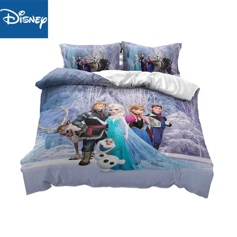 Постельное белье принцессы голубого цвета Холодное сердце домашний текстиль для
