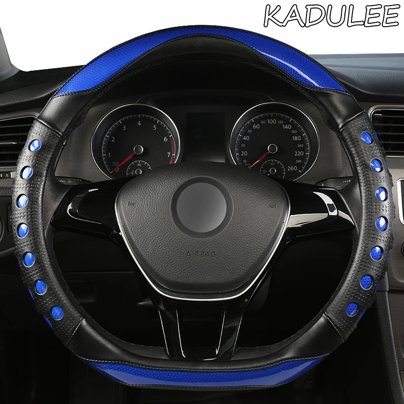 

KADULEE микрофибра кожаный чехол рулевого колеса автомобиля для Тойоты Corolla CHR Avensis RAV4 Auris Yaris Land Cruiser Prado