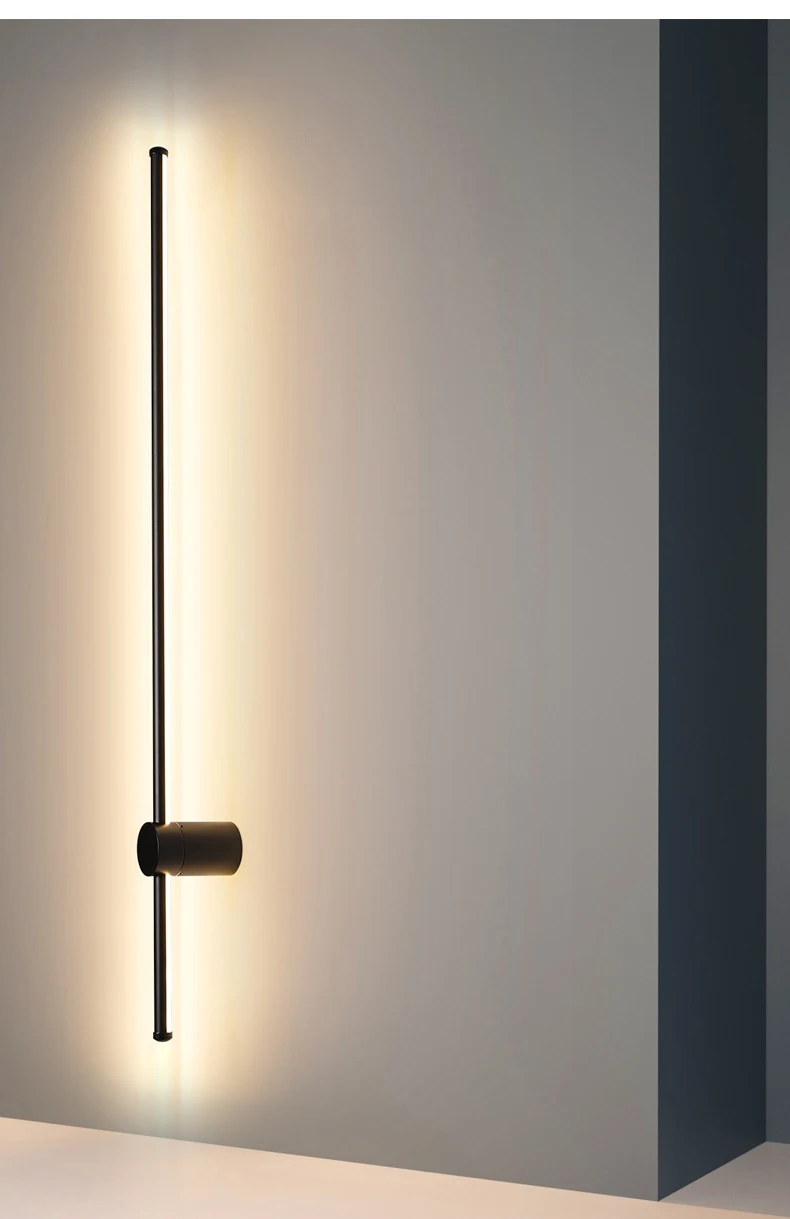 

Led Wall Lamp Long Decor For Home Bedroom Surface mounted Sofa background Living Room Wall Sconce Lighting Fixture Wall Light