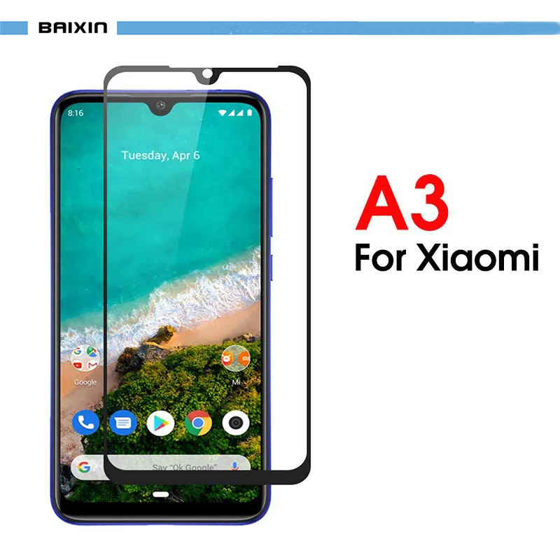 Baixin закаленное стекло для Xio mi A2 A3 Lite CC9E CC9 защитное посылка|Защитные стёкла и