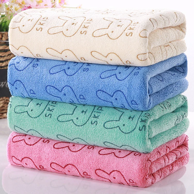 Домашний текстиль полотенце с милым Кроликом мягкое из микрофибры для младенцев
