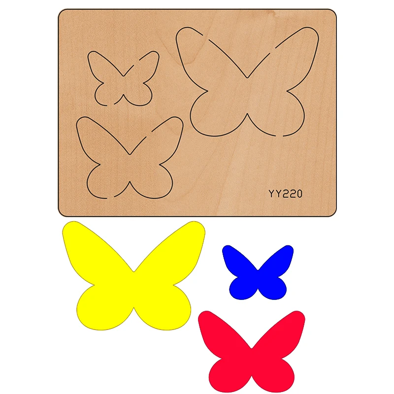 

Wooden die-cutting clipboard technology die butterfly die YY220 is compatible with most manual die cutting