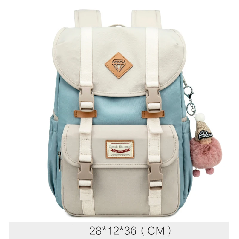 blue Macarons Mochila Feminina, женский рюкзак, Студенческая сумка для книг, Водонепроницаемый Школьный рюкзак, большой рюкзак для путешествий, милые сумки для девочек Rugzak - Цвет: blue