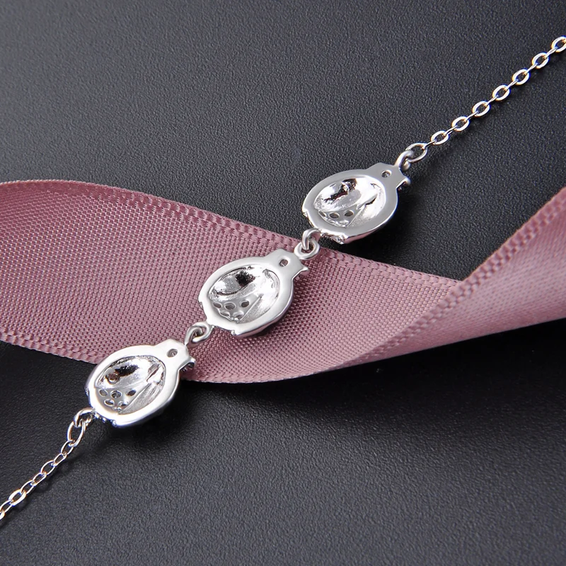 

17cm Wholesale Bracelet Lady Jewelry Drop Oil Creative Brand Waist Bracelet for Women Sterling Silver Hand Accessory with Box