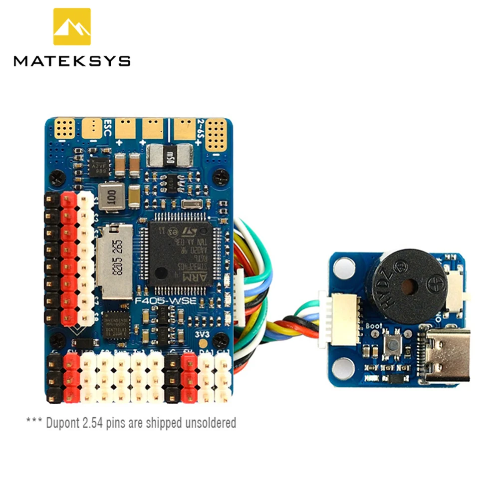 

Mateksys MATEK F405-WSE F405 WSE Wing MPU6000 Baro OSD Blackbox F4 Flight Controller 2-6S INAV RC Airplane Fixed-Wing FPV Drones