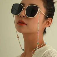 colorful fruit beads glasses chain vintage women face mask holder non slip lanyard neck hang rope strap for girls children