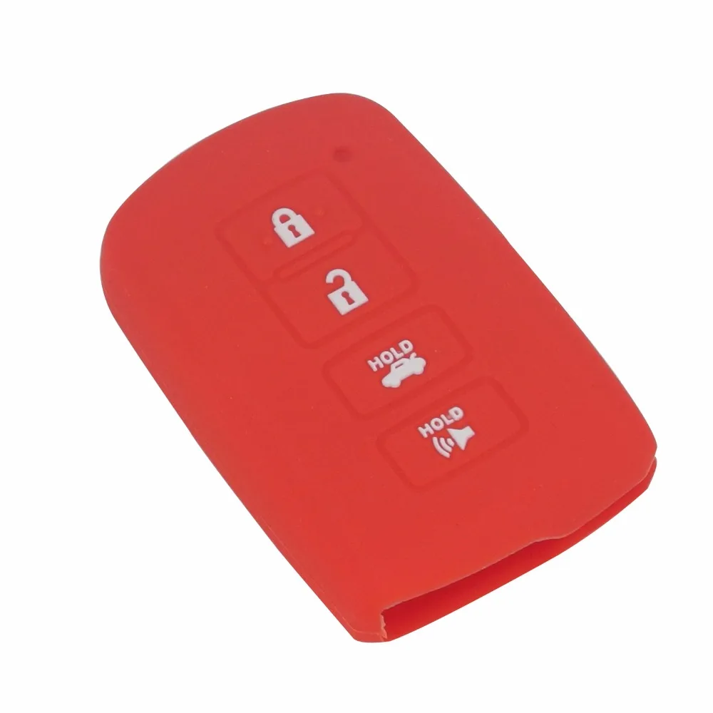 Jingyuqin Цветной силиконовый чехол для ключей от машины Toyota Camry Avalon Rav4 Highlander 2012 2013 2014