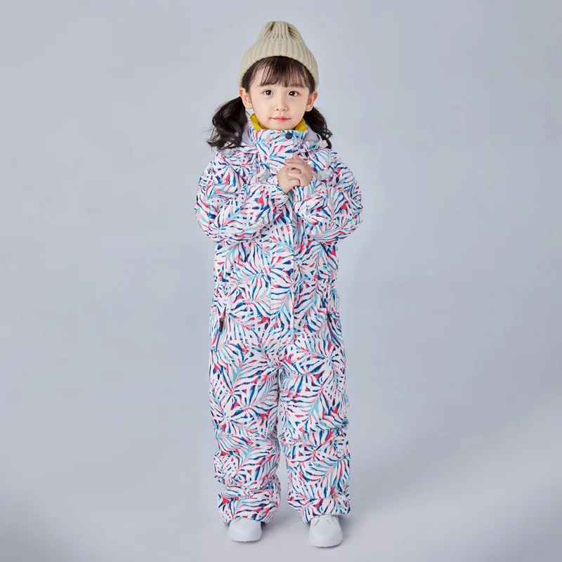 Детский лыжный комплект для девочек зимний водонепроницаемый комбинезон улицы