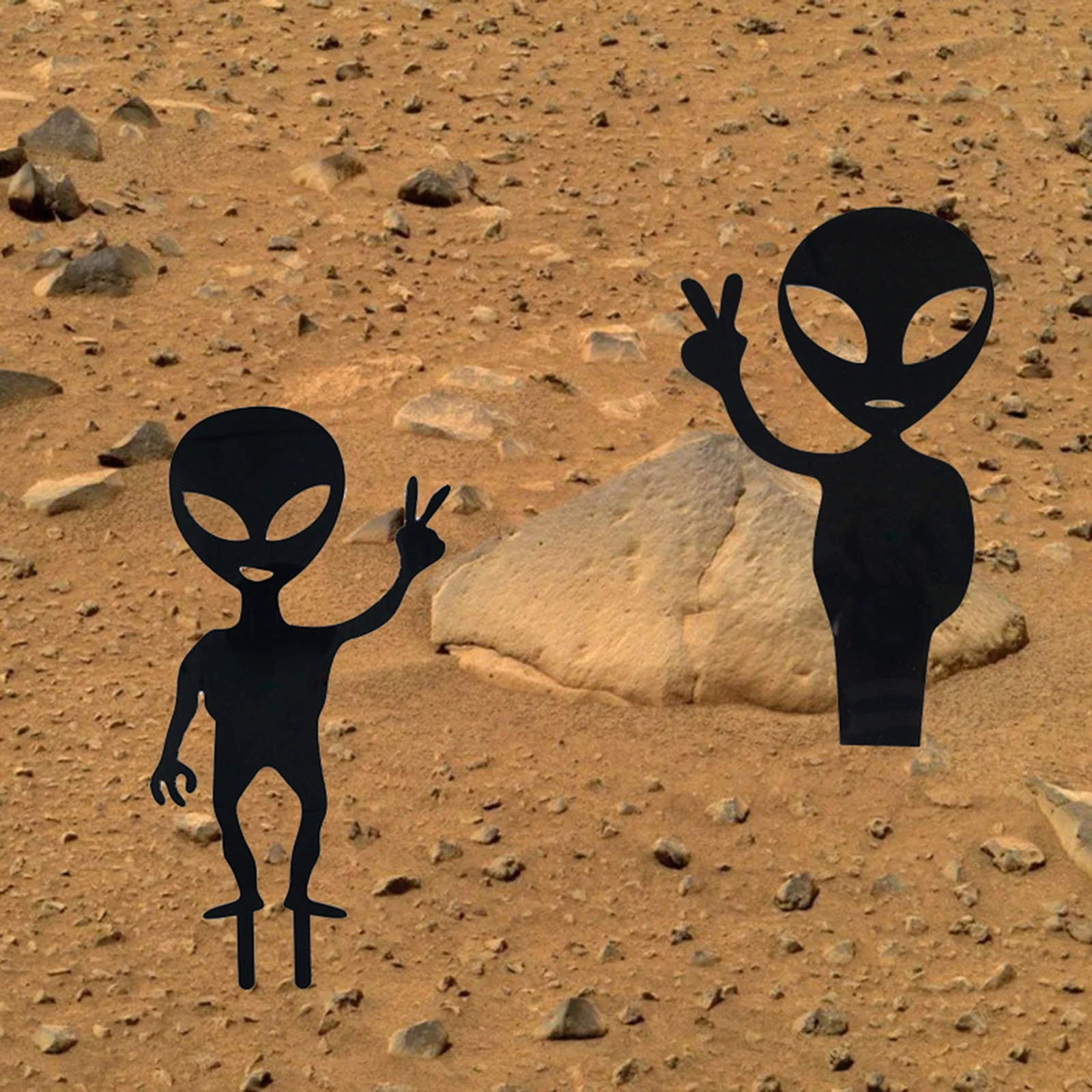 

Outer Space Alien Yard Art Outdoor Garden Lawn Stakes Acrylic Yard Decor