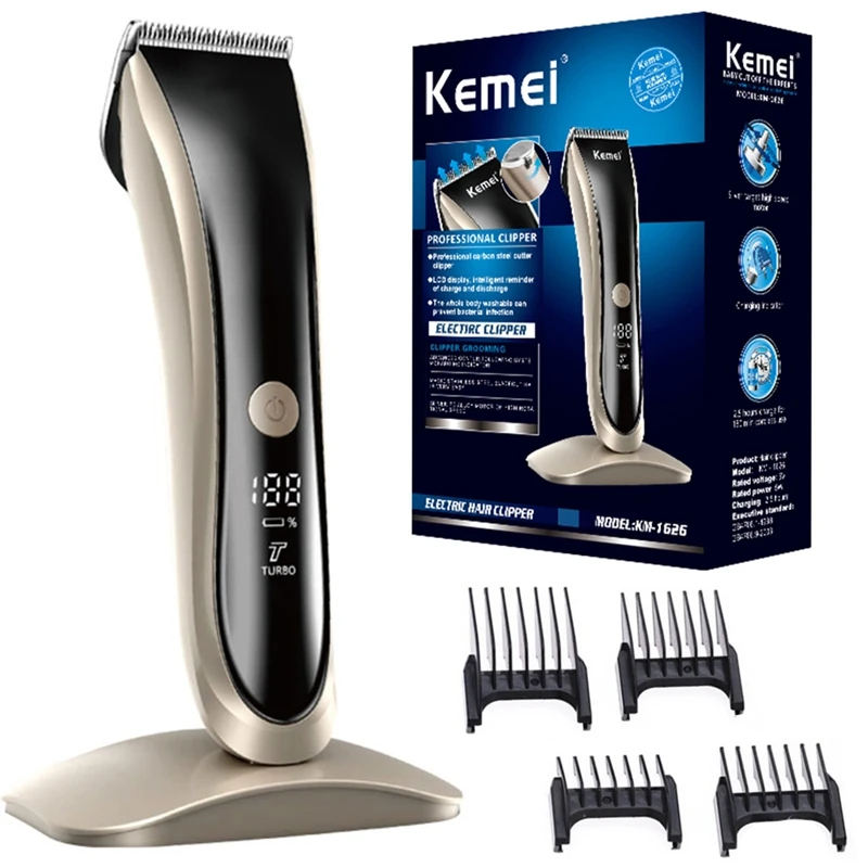 

Original kemei powerful 2 speed pro hair clipper for men electric adjustable moser magic blade beard hair trimmer LCD display