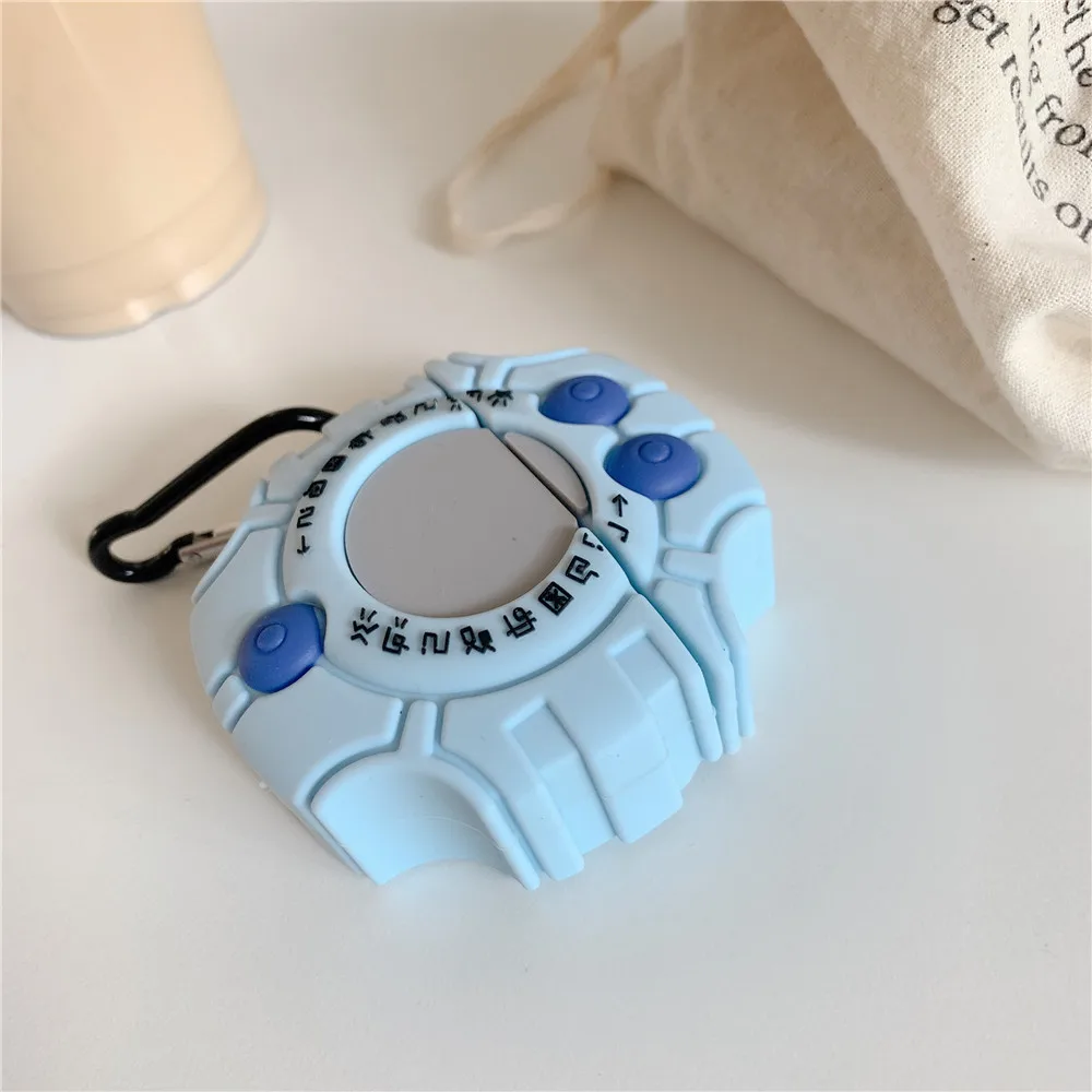 Япония Аниме Digivice Приключения Дигимонов Беспроводная bluetooth-гарнитура для Apple IPhone airpods 1 2 evolution 3D углеродное волокно Резина