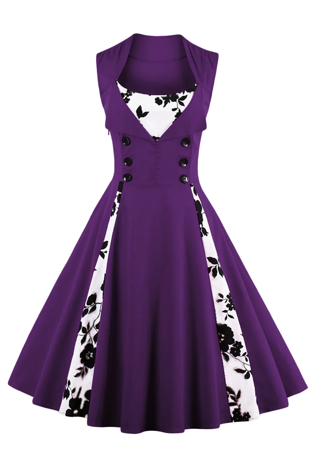 

Dresses Dresses for Women Women's Hot-Selling Vintage Sleeveless Dress with Spliced Expansion Dress Vestidos