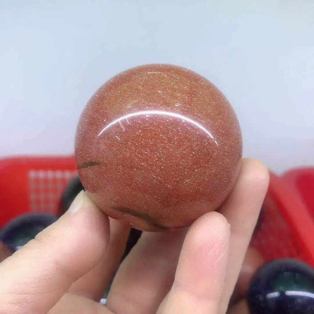

Beautiful natural golden glitter ball energy healing Reiki accessory